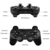 Kit 2 Controles Joystick USB Compatível PS3 com Cabo Carregador