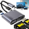 Adaptador USB-C 4 em 1 HDMI VGA para MacBook/iPad Pro