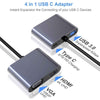 Adaptador USB-C 4 em 1 HDMI VGA para MacBook/iPad Pro