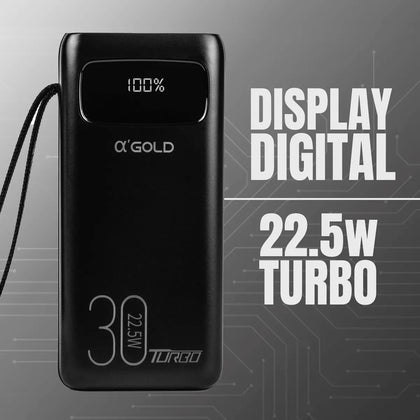 Carregador Portátil 30.000mAh – Turbo Power para Seus Dispositivos