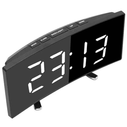 Despertador Curvo com Display LED e Alarme