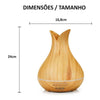 Difusor Umidificador 400ml com Controle e Aromaterapia