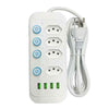 Extensão 4 Tomadas 4 USB Bivolt com Botão Power 2m