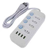 Extensão 4 Tomadas 4 USB Bivolt com Botão Power 2m