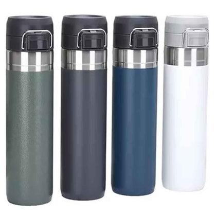 Kit 2 Garrafas Térmica de Aço Inox 800ml Portátil e Resistente