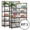 Kit 2 Estantes Prateleira Multiuso Organizadora 5 Andares