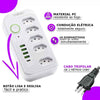 Kit 2 Extensão 5 Tomadas e 4 USB LED Bivolt 110v/220v