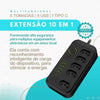 Kit 2 Extensão 5 Tomadas e 4 USB LED Bivolt 110v/220v
