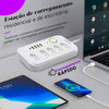 Kit 2 Extensão 5 Tomadas e 4 USB LED Bivolt 110v/220v