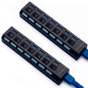 Kit 2 Hub USB 3.0 Extensor 7 Portas Multi Led Indicador LT-H007
