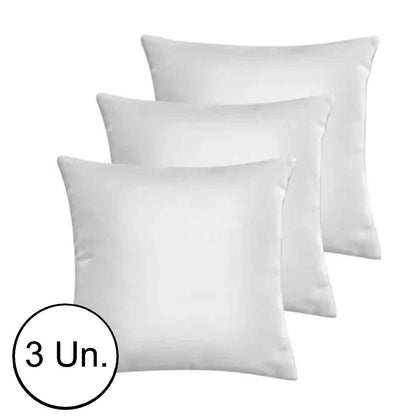 Kit 3 Enchimentos para Almofada Decorativa 50cmx50cm JRV