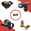 Super Kit Bike com Luz LED, Trava com Alarme, Sinalizadores e Buzina