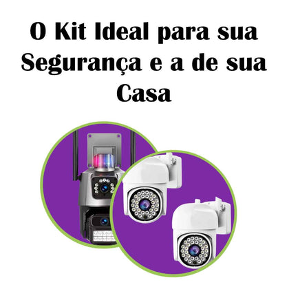 Kit Segurança Câmera Wi-Fi 4K e Speed Dome 360º