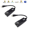 Kit 2 Adaptadores USB 3.0 para RJ45 F3 Rede Ethernet 10/100/1000Mbps