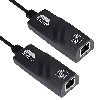 Kit 2 Adaptadores USB 3.0 para RJ45 F3 Rede Ethernet 10/100/1000Mbps