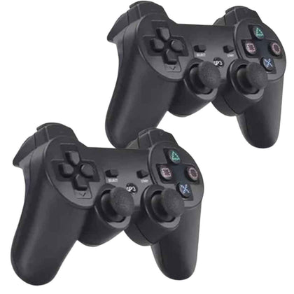Kit 2 Controles Joystick USB Compatível PS3 com Cabo Carregador
