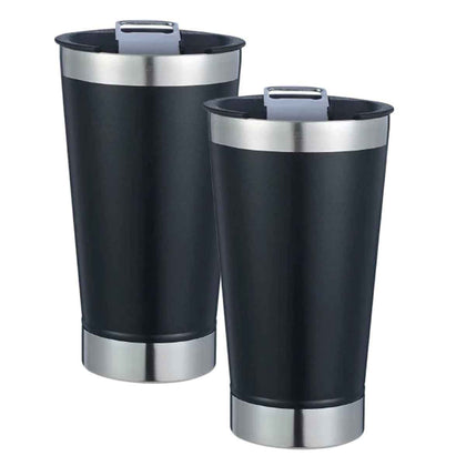 Kit 2 Copos Térmicos c/ Abridor e Tampa 473ml Variado