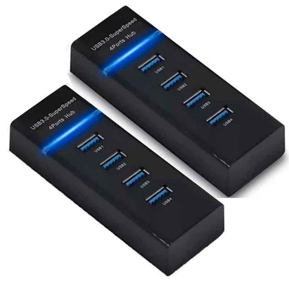 Kit 2 Hub Usb 3.0 Extensor 4 Portas Led Indicador High Speed Hd