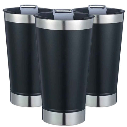 Kit 3 Copos Térmicos Cerveja com Abridor e Tampa 473ml até 17 horas Gelada