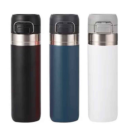 Kit 3 Garrafas Térmica de Aço Inox 800ml Portátil e Resistente