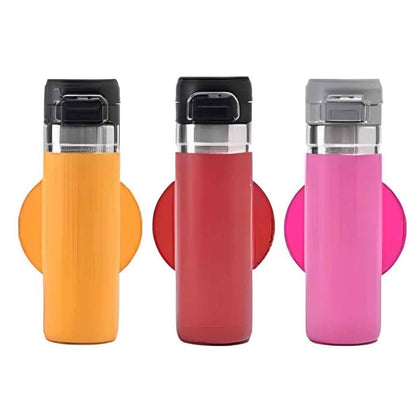 Kit 3 Garrafas Térmica de Aço Inox 800ml Portátil e Resistente