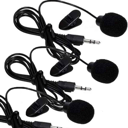 Kit 3 Microfones Lapela ST-777 com Conector 3.5mm e Clipe