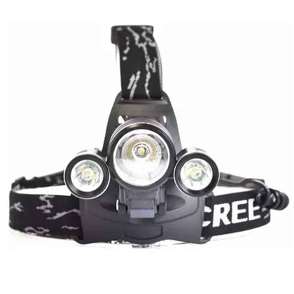 Lanterna de Cabeça Profissional com 3 LEDs Recarregável