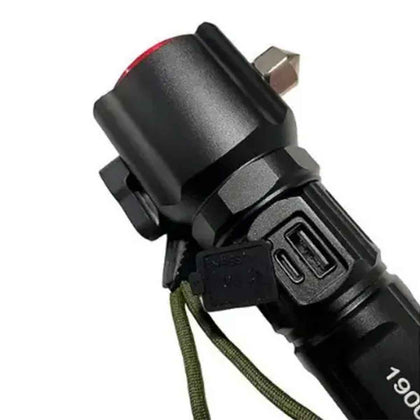 Lanterna Tática Recarregável para Pesca e Caça com Zoom