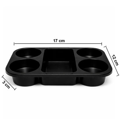 Kit 3 Porta Condimentos para Restaurantes e Lanchonetes 4 Frascos - Preto