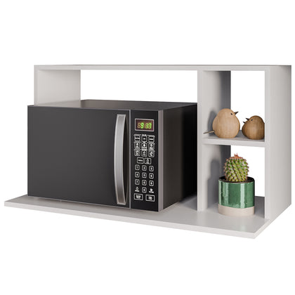Suporte para Micro-ondas com Nichos 80 cm Leila - Branco