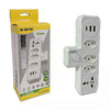 Régua Filtro de Linha 3 Tomadas 2 USB Type-C e 1 Micro USB
