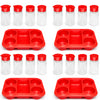 Kit 4 Porta Condimentos para Restaurantes e Lanchonetes 4 Frascos - Vermelho