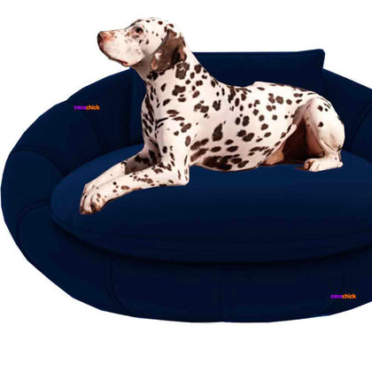 Sofá Cama para Pets Zeus Cachorros e Gatos Veludo Azul