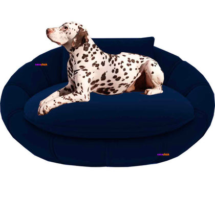 Sofá Cama para Pets Zeus Cachorros e Gatos Veludo Azul